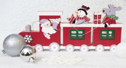 Netagon Battery Powered Christmas Train Ornament in Red - thumbnail 4