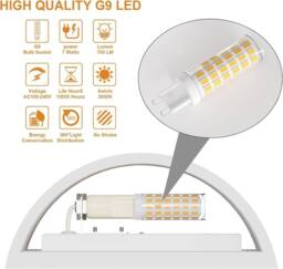 Goeco LED Wall Light Indoor, Pack of 2, 7W Plaster Light Modern Wall Lamp in White - thumbnail 5
