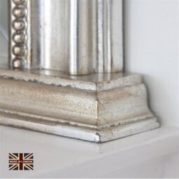 Yearn Mirrors Beaded Overmantle mirror 112(w)x127cm(h) Silver - thumbnail 2
