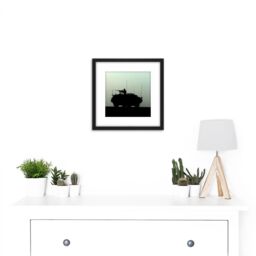 Artery8 Houlding Military UK Jackal Armoured Vehicle Photo 8X8 Inch Square Wooden Framed Wall Art Print Picture with Mount in Black - thumbnail 2