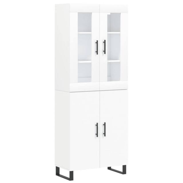Berkfield Home Highboard White 69.5x34x180 cm Engineered Wood - image 1