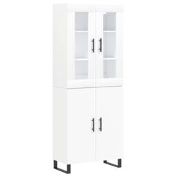 Berkfield Home Highboard White 69.5x34x180 cm Engineered Wood - thumbnail 1