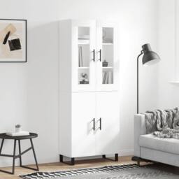 Berkfield Home Highboard White 69.5x34x180 cm Engineered Wood - thumbnail 2
