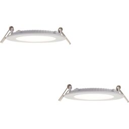Loops 2 PACK Ultra Slim Recessed Ceiling Downlight - 6W Cool White LED - IP44 Rated - thumbnail 1