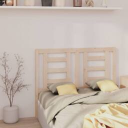 Berkfield Home Beautiful Bed Headboard 146x4x100 cm Solid Wood Pine in Natural - Size: 146 x 4 x 100 cm - thumbnail 4