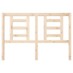 Berkfield Home Beautiful Bed Headboard 146x4x100 cm Solid Wood Pine in Natural - Size: 146 x 4 x 100 cm - thumbnail 1