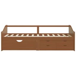 Berkfield Home 3-Seater Day Bed with Drawers Honey Brown Solid Pinewood 90x200 cm - thumbnail 5