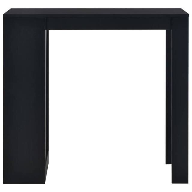 Berkfield Home Bar Table with Shelf Black 110x50x103 cm - Size: 110 x 50 x 103 cm - image 1