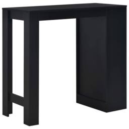 Berkfield Home Bar Table with Shelf Black 110x50x103 cm - Size: 110 x 50 x 103 cm - thumbnail 3
