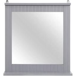 SPETLEK Wood Framed Wall Mounted Bathroom Mirror Grey - thumbnail 4