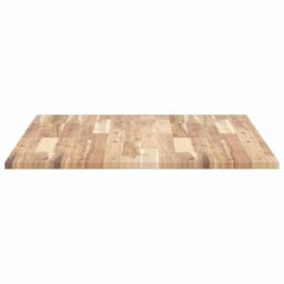 Berkfield Home Versatile Desk Top Untreated 100x80x2 cm Solid Wood Acacia in Brown - Size: 100 x 80 x 2 cm - thumbnail 6