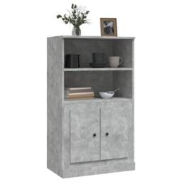 Berkfield Home Highboard Concrete Grey 60x35.5x103.5 cm Engineered Wood - thumbnail 4