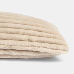 OHS Ribbed Faux Fur Bolster Pillow Soft Maternity Support Cushion in Natural - thumbnail 6