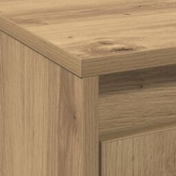 Berkfield Home TV Cabinet with LED in Artisan Oak 139.5x34x50 cm, Made from Engineered Wood in Brown - Size: 139.5x34x50 cm - thumbnail 9