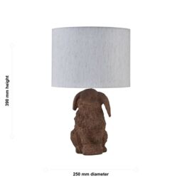 First Choice Lighting Set of 2 Lily - Bunny Table Lamps With Oatmeal Linen Shade in Cream - thumbnail 8