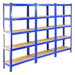 Monstershop Monster Racking T-Rax Heavy Duty Shelving Units, Blue, 75cm W, 30cm D in Blue - thumbnail 3
