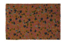 Orsina Sustain Terazzo Coir Doormat in Brown - Size: 100 cm diameter