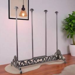 FLAVORA Cast Iron Wellington Boot Stand Rack in Brown - Size: 500mm - thumbnail 2