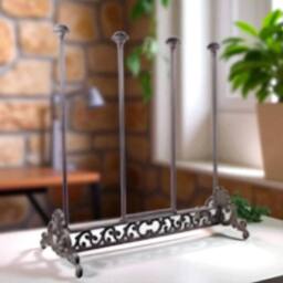 FLAVORA Cast Iron Wellington Boot Stand Rack in Brown - Size: 500mm - thumbnail 4