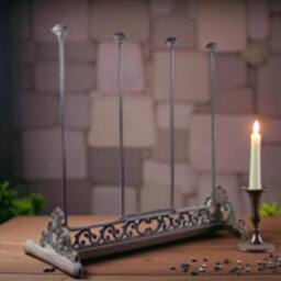 FLAVORA Cast Iron Wellington Boot Stand Rack in Brown - Size: 500mm - thumbnail 3