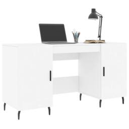 Berkfield Home Elegant Desk White 140x50x75 cm Engineered Wood - Size: 140 x 50 x 75 cm