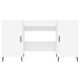 Berkfield Home Elegant Desk White 140x50x75 cm Engineered Wood - Size: 140 x 50 x 75 cm - thumbnail 6
