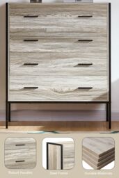 Home Discount Vida Designs Brooklyn 4 Drawer Bedside Cabinet Chest Of Drawers Storage Bedroom Furniture in Grey - thumbnail 6