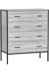 Home Discount Vida Designs Brooklyn 4 Drawer Bedside Cabinet Chest Of Drawers Storage Bedroom Furniture in Grey - thumbnail 8