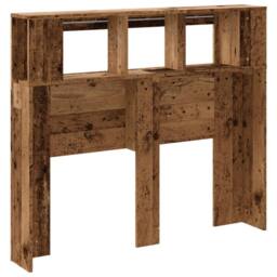 Berkfield Home LED Headboard Old Wood 120x18.5x103.5 cm Engineered Wood in Brown - thumbnail 8