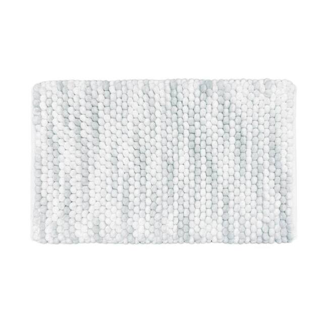 Allure Bath Fashions Marl Chunky Bobble Bath Mat Non Slip in Light Grey - image 1