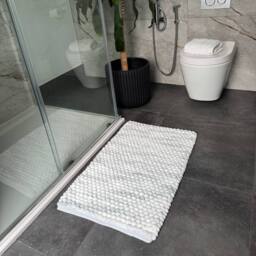 Allure Bath Fashions Marl Chunky Bobble Bath Mat Non Slip in Light Grey - thumbnail 4