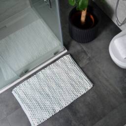 Allure Bath Fashions Marl Chunky Bobble Bath Mat Non Slip in Light Grey - thumbnail 3