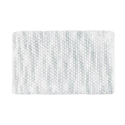 Allure Bath Fashions Marl Chunky Bobble Bath Mat Non Slip in Light Grey
