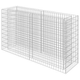 Berkfield Home Gabion Raised Bed Galvanised Steel 180x50x100 cm in Silver - Size: 180 x 50 x 100 cm
