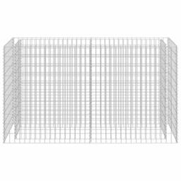 Berkfield Home Gabion Raised Bed Galvanised Steel 180x50x100 cm in Silver - Size: 180 x 50 x 100 cm - thumbnail 5
