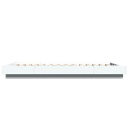 Berkfield Home Bed Frame with LED Lights without Mattress White 90x200cm - Size: 90x200 cm - thumbnail 6