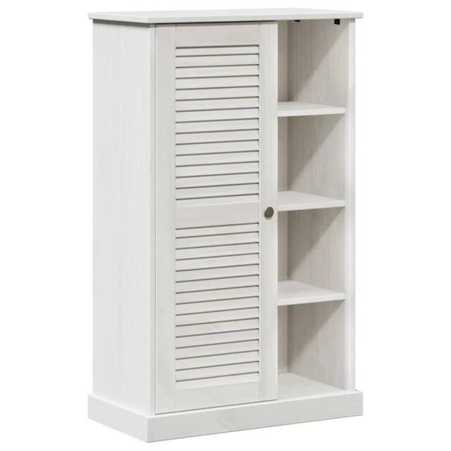 Berkfield Home Bathroom Cabinet with Storage White Solid pine wood - image 1