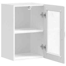 Berkfield Home Kitchen Wall Cabinet with Glass Door Porto White - thumbnail 7