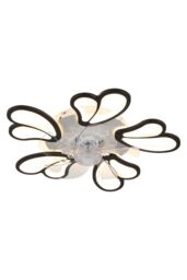 Modern Dimmable LED Ceiling Fan with Remote & Bluetooth in Black - thumbnail 3