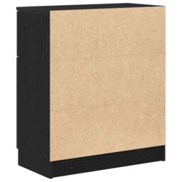 Berkfield Home Black Oak Sideboard 60x30x70 cm Engineered Wood - Size: 60 x 30 x 70 cm - thumbnail 6