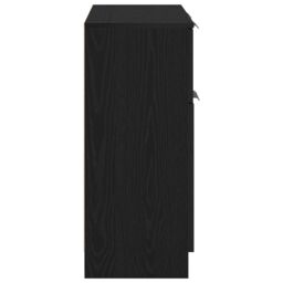 Berkfield Home Black Oak Sideboard 60x30x70 cm Engineered Wood - Size: 60 x 30 x 70 cm - thumbnail 8