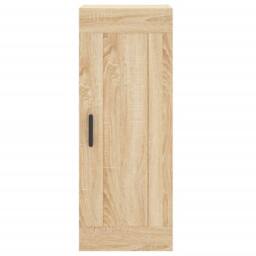Berkfield Home Highboard Sonoma Oak 34.5x34x180 cm Engineered Wood in Brown - thumbnail 7