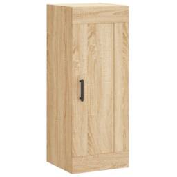 Berkfield Home Highboard Sonoma Oak 34.5x34x180 cm Engineered Wood in Brown - thumbnail 8