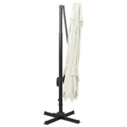 Berkfield Home Cantilever Garden Parasol with Double Top 300x300 cm Sand in Off-White - thumbnail 5