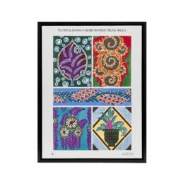 "Artery8 Colourful Vintage Floral Designs Framed Canvas Wall Art Print Seguy - Size: W24"" x H32""" - thumbnail 1