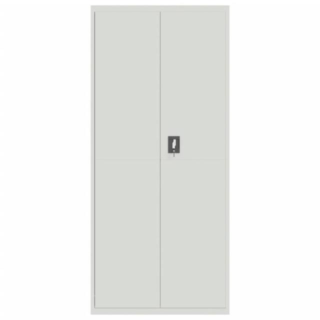 Berkfield Home Durable File Cabinet Light Grey 90x40x200 cm Steel - Size: 90 x 40 x 200 cm - image 1