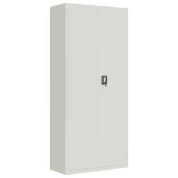 Berkfield Home Durable File Cabinet Light Grey 90x40x200 cm Steel - Size: 90 x 40 x 200 cm - thumbnail 3