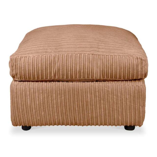 APK DESIGN Large Jumbo Cord Premium Footstool in Brown - Size: 1 Seater