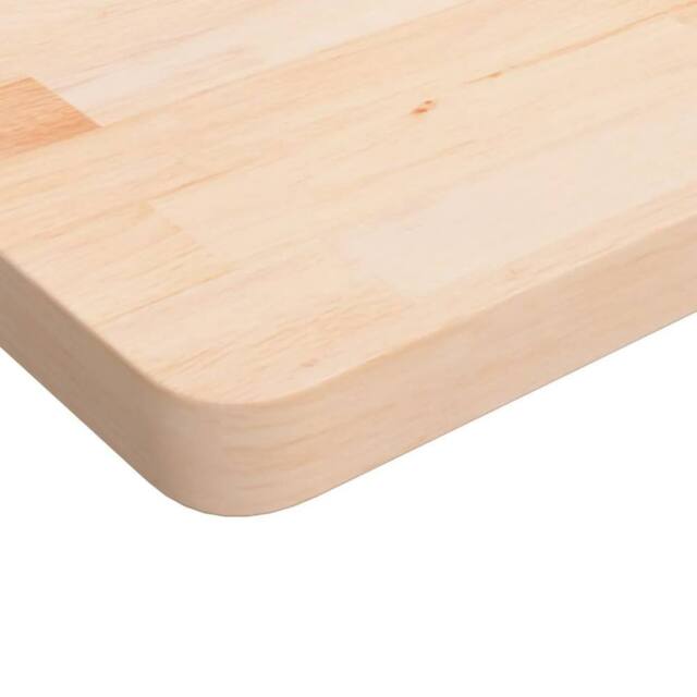 Berkfield Home Square Table Top 60x60x4 cm Untreated Solid Wood Oak in Light Tan - Size: 60 x 60 x 4 cm - image 1