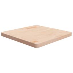 Berkfield Home Square Table Top 60x60x4 cm Untreated Solid Wood Oak in Light Tan - Size: 60 x 60 x 4 cm - thumbnail 2